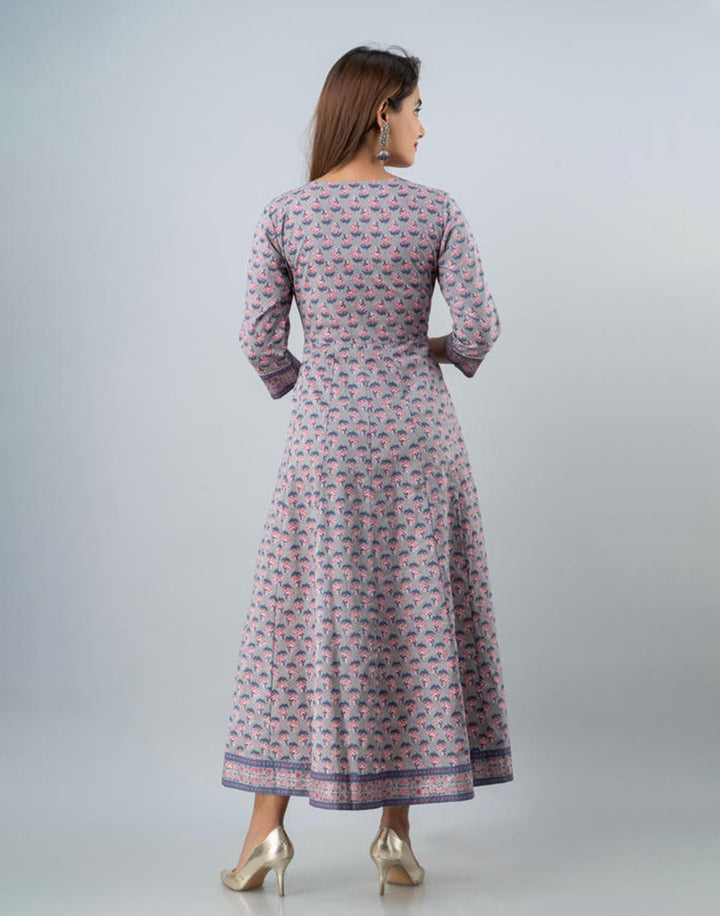 Printed Cotton Anarkali Kurti
