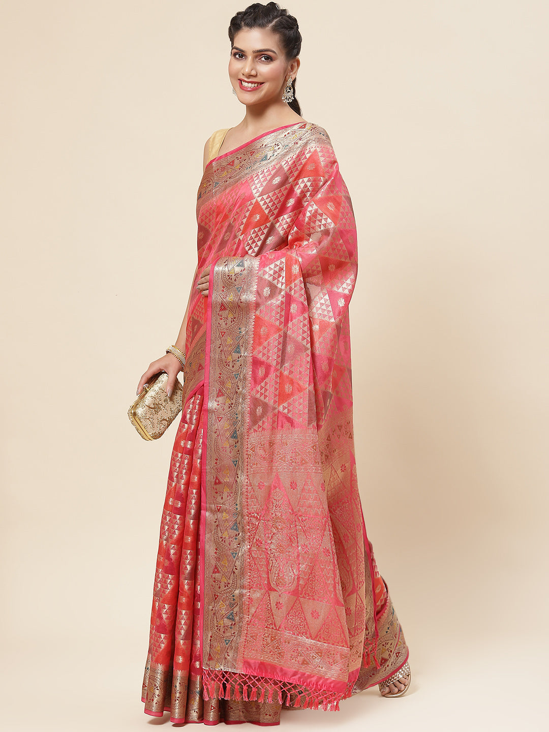 Zari Jaal Woven Cotton Saree