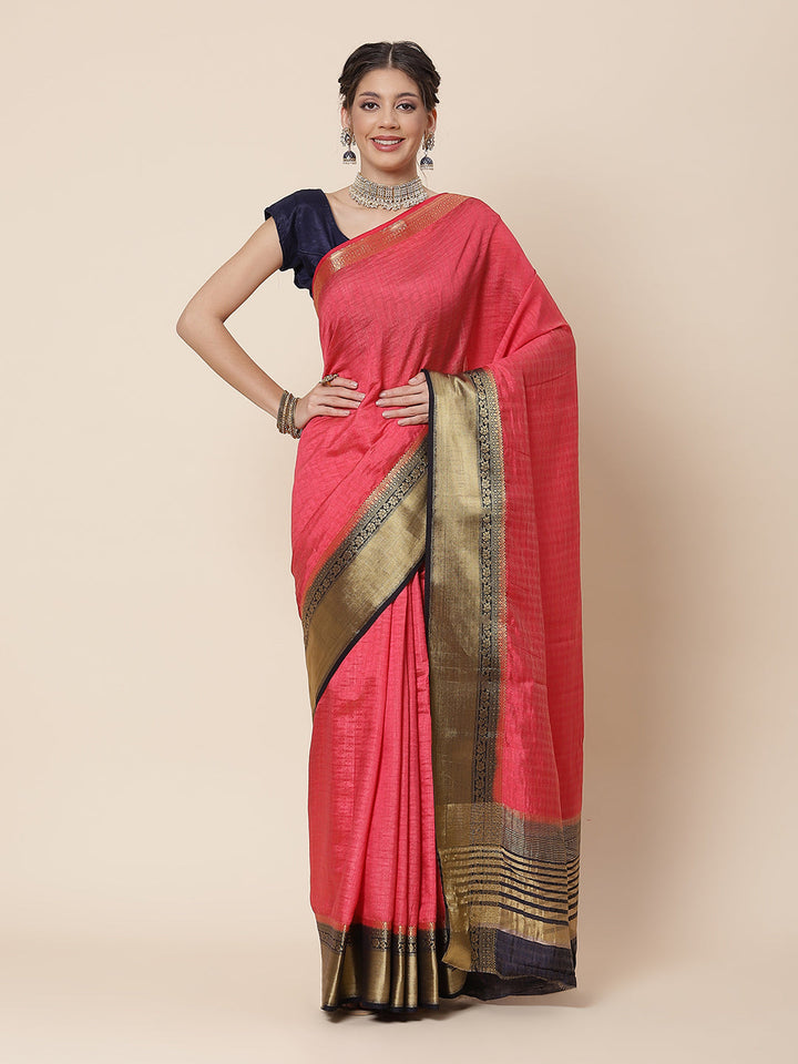 Zari Border Art Handloom Woven Saree