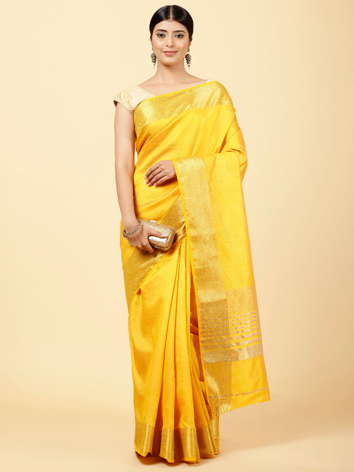 Zari Jaal Woven Handloom Saree