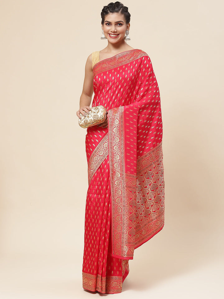 Paisley Embroidered Handloom Saree
