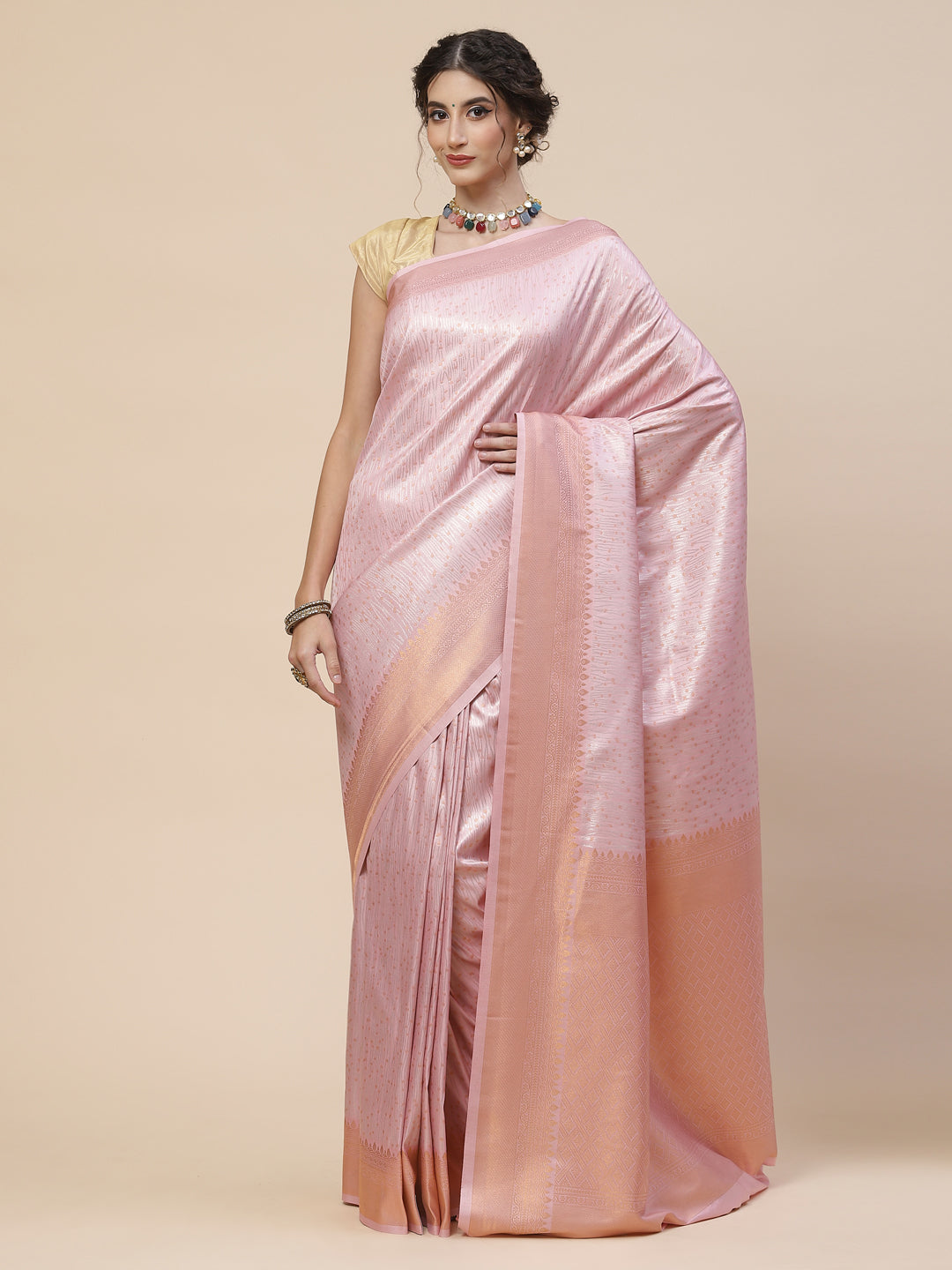 Zari Jaal Art Handloom Woven Saree