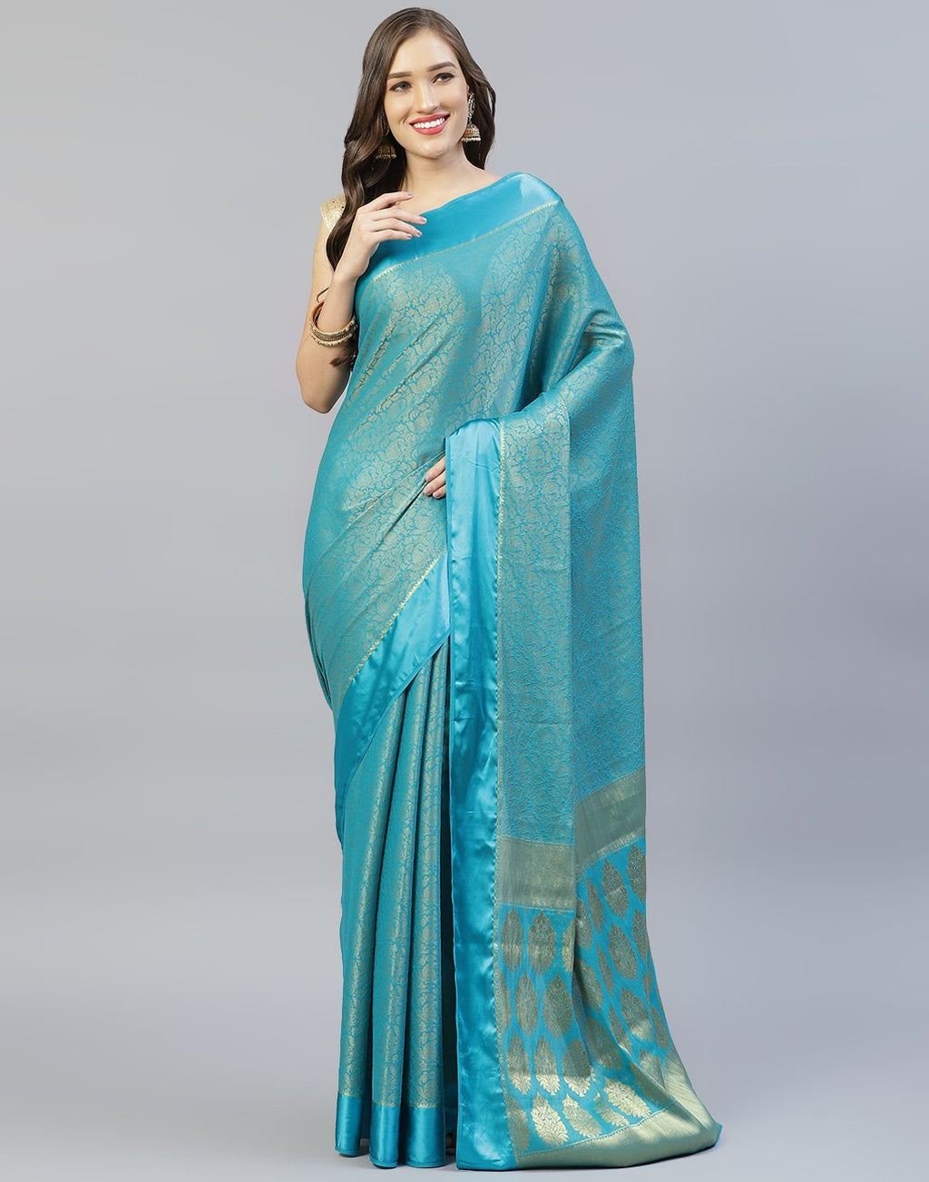 Art Georgette Saree With Beautiful Zari Jaal Weaves