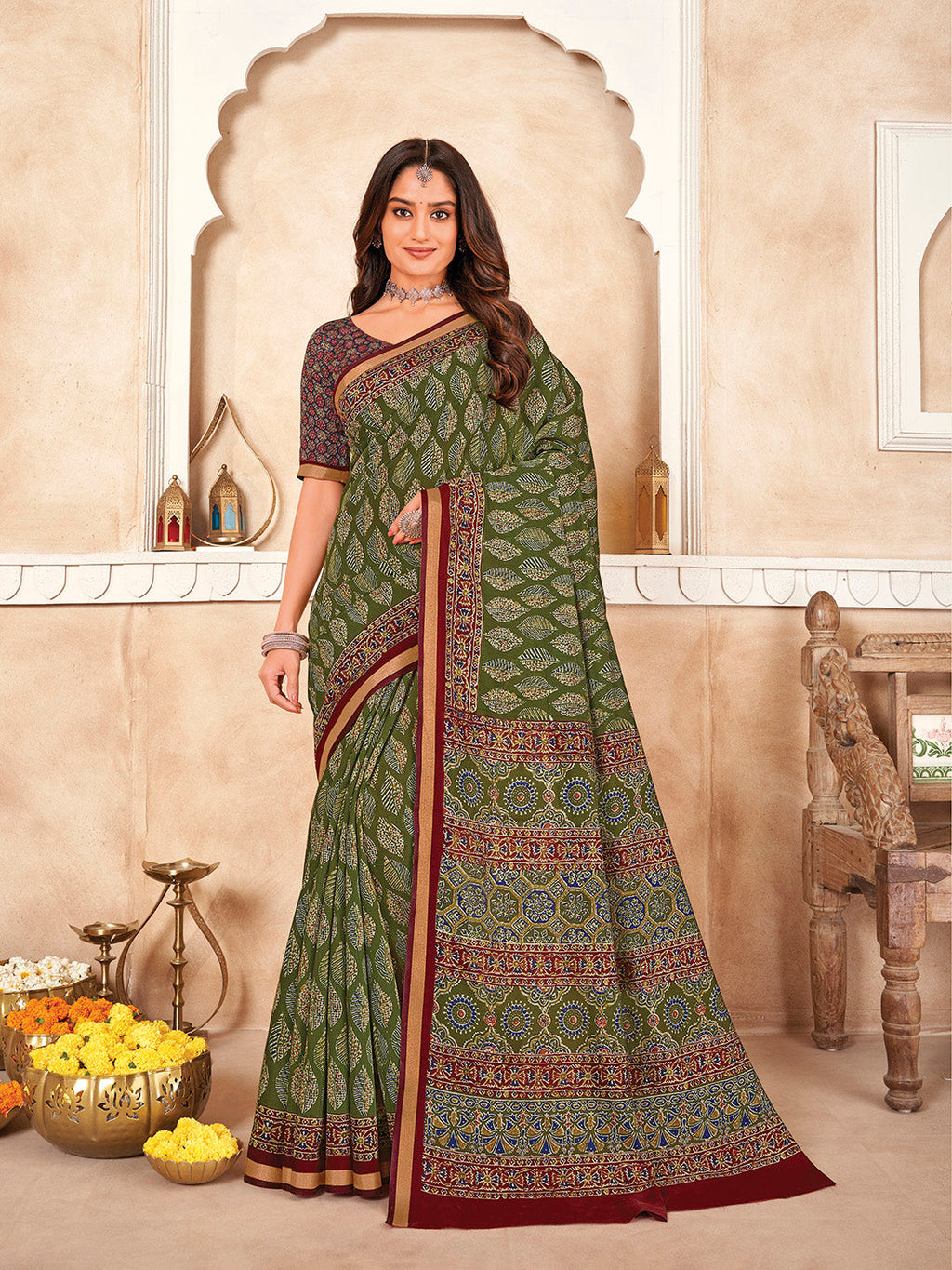 Printed Art Silk Saree