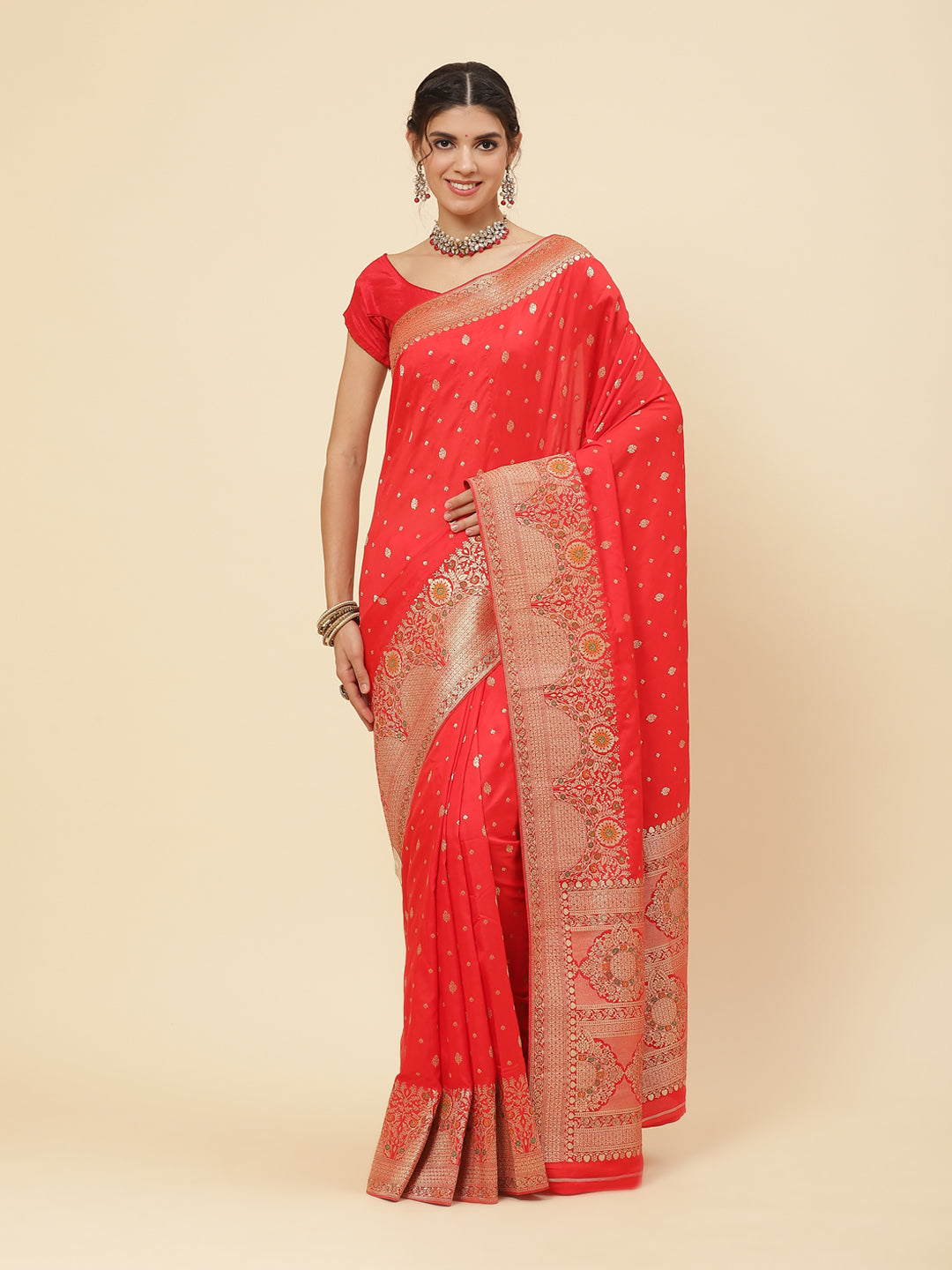 Banarasi Saree with Stone Booti