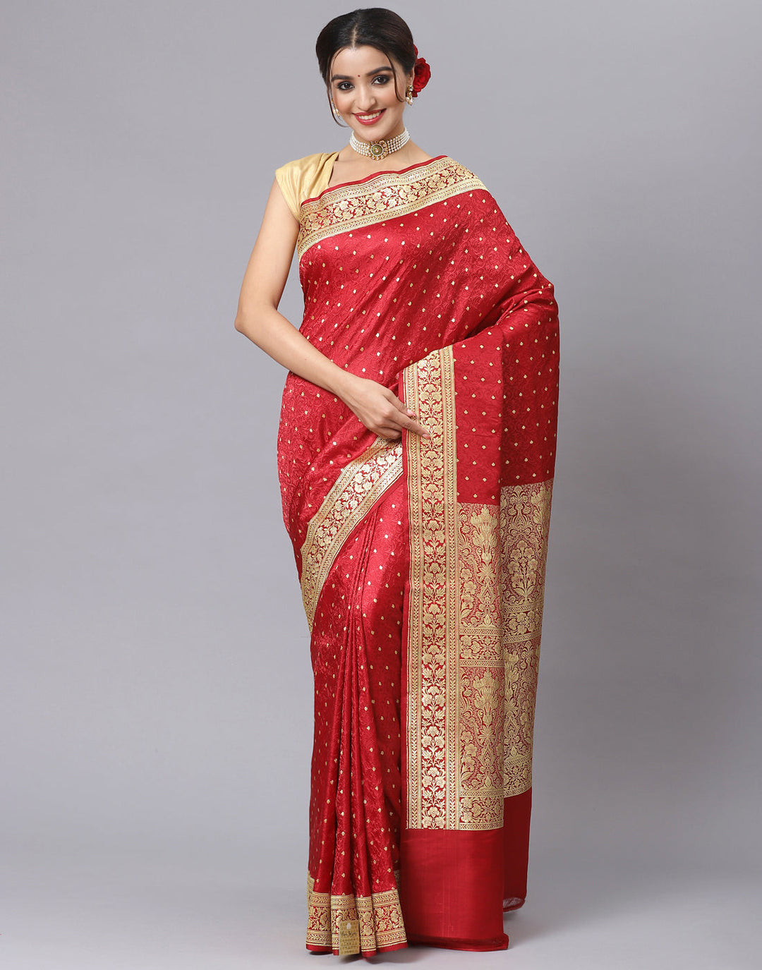 MBZ Meena Bazaar-Woven Banarasi Tanchoi Saree
