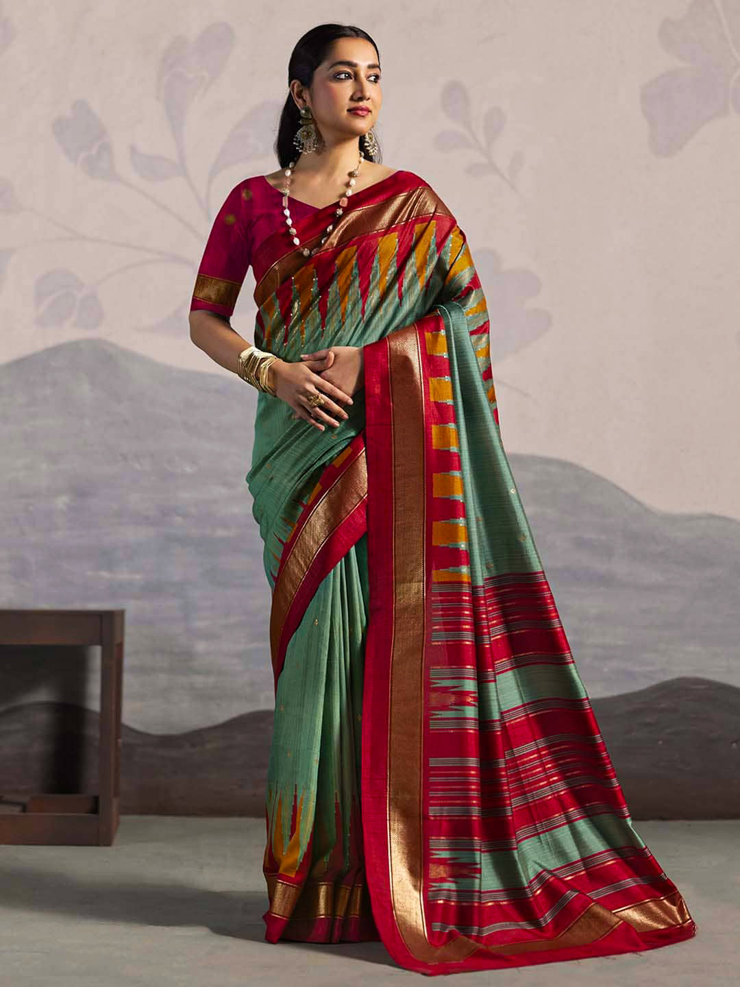 Printed Art Silk Saree
