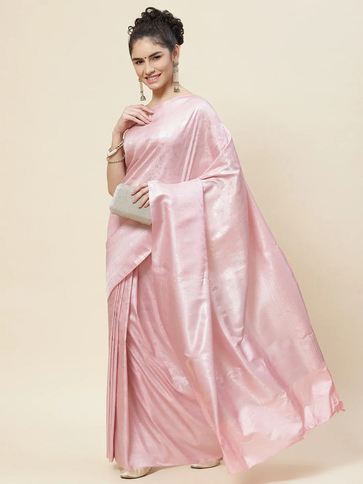 Floral Zari Jaal Handloom Woven Saree