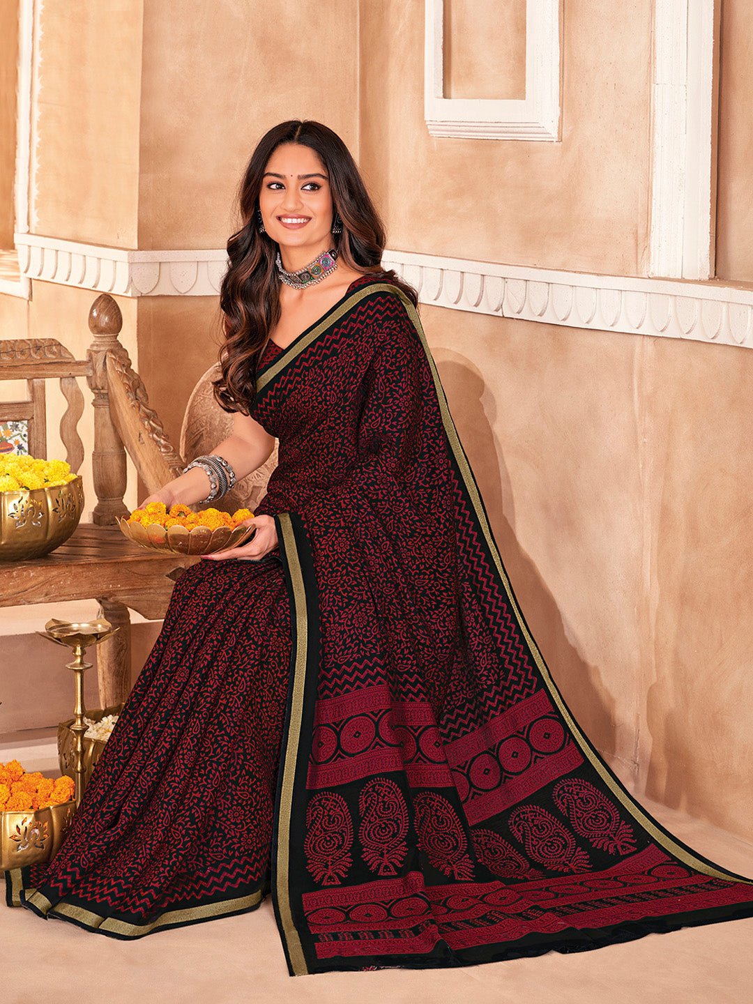 Printed Art Silk Saree