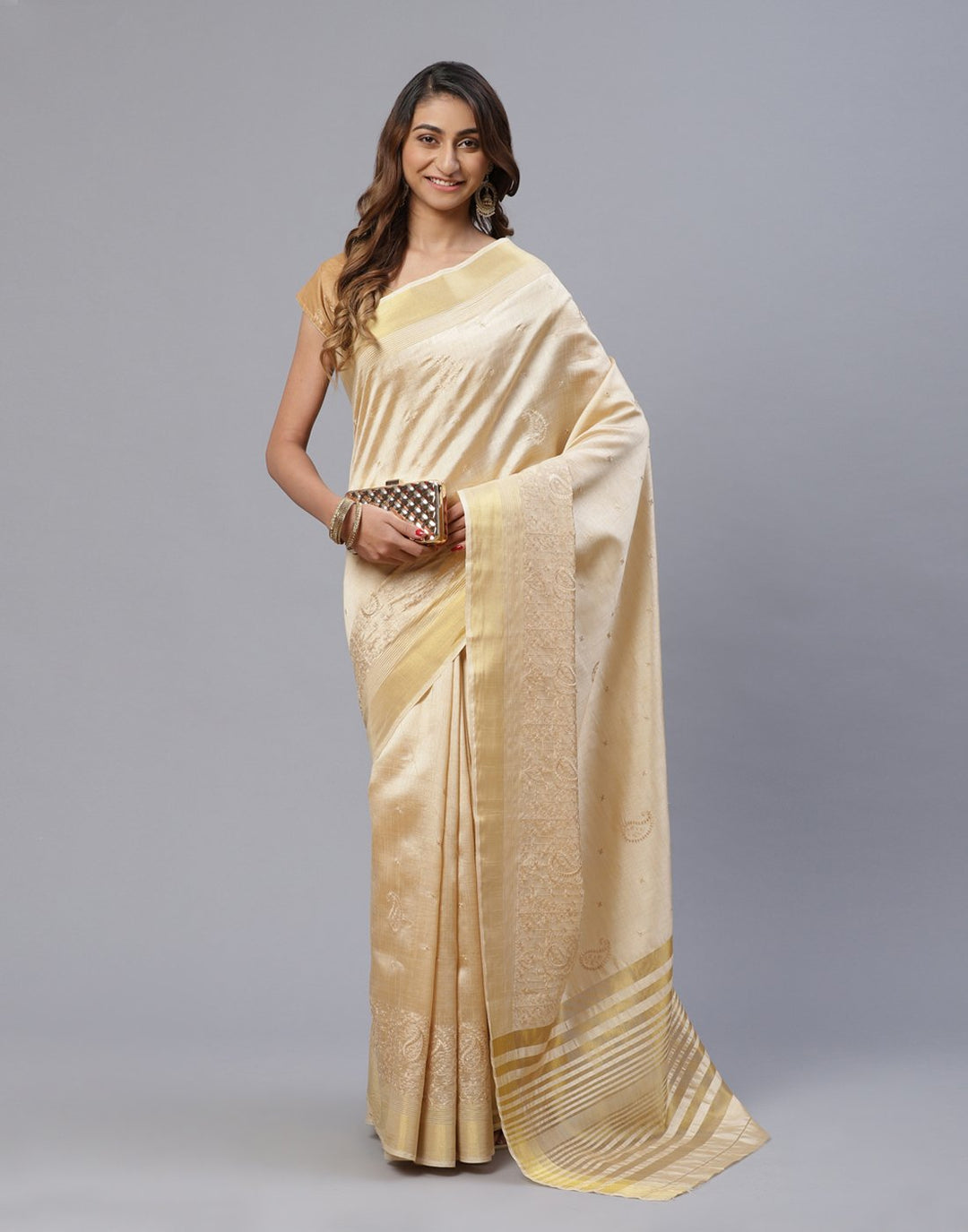 Woven Embroidered Art Handloom Saree
