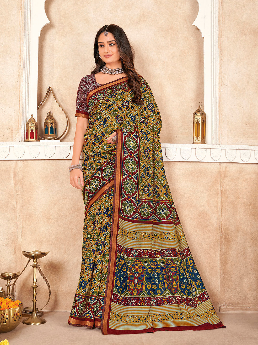 Printed Art Silk Saree