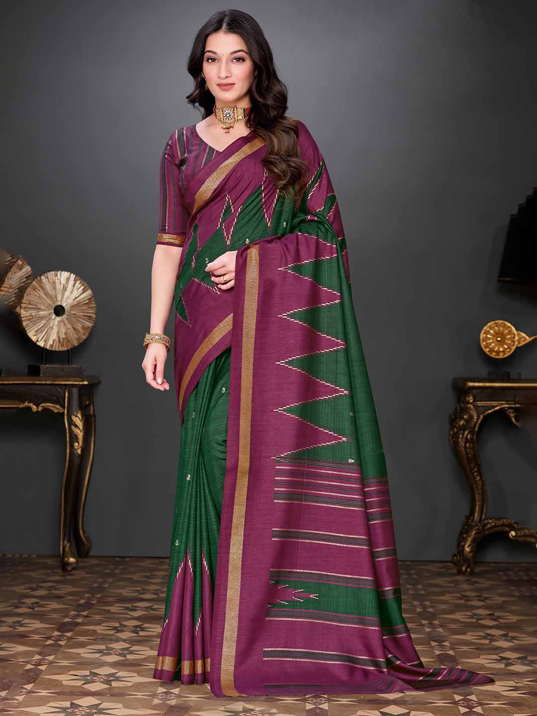 Printed Art Silk Saree