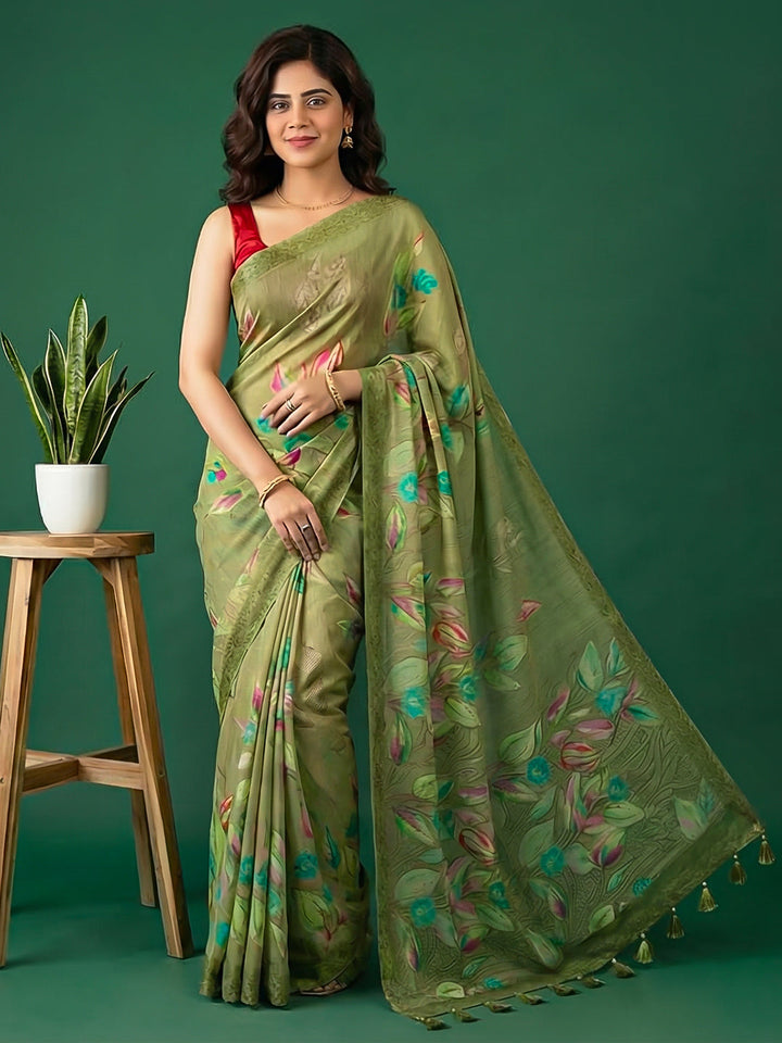Printed Art Silk Saree