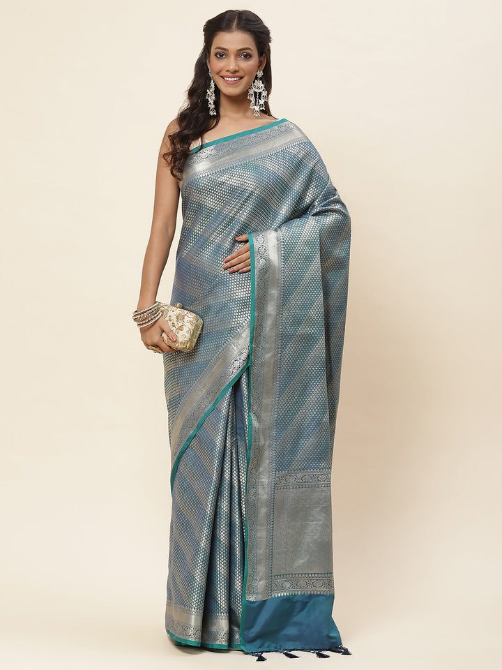 Zari Jaal Woven Banarsi Saree