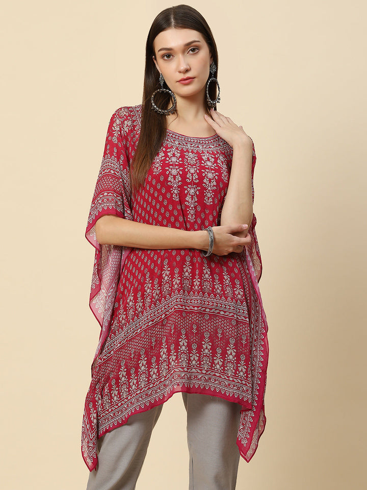 Digital Printed Georgette Kaftan Saree