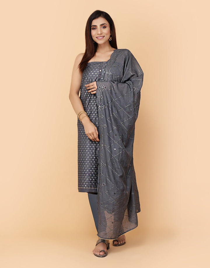 Embroidered Chanderi Suit Piece