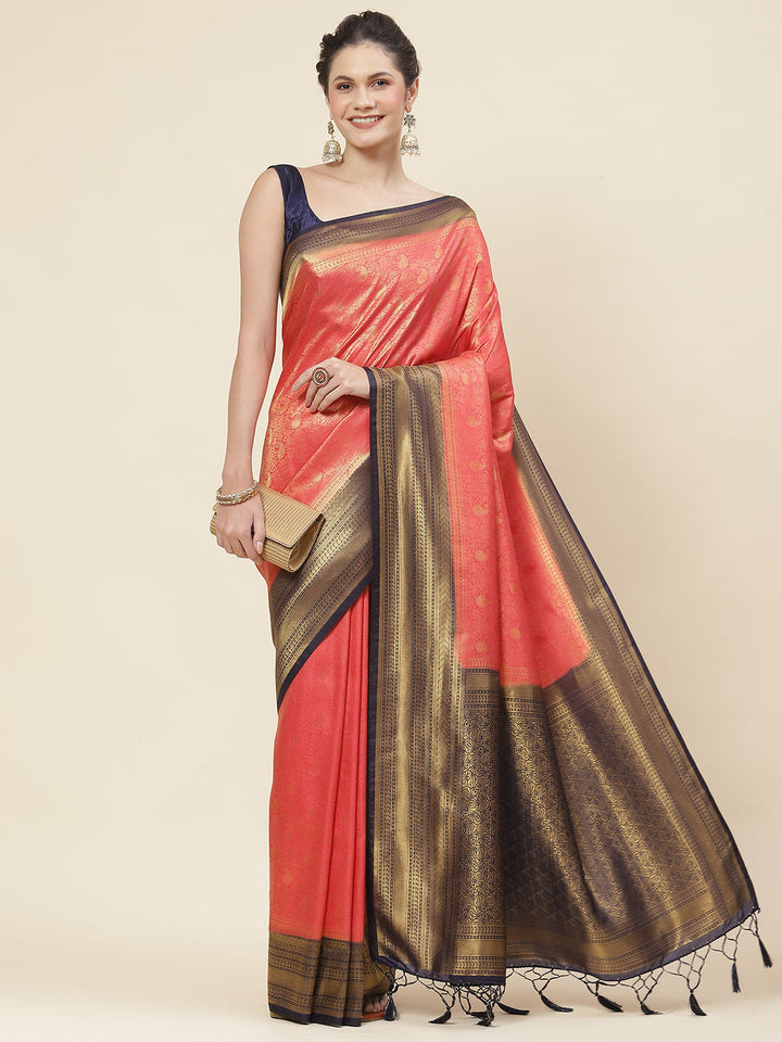 Zari Jaal Woven Handloom Saree