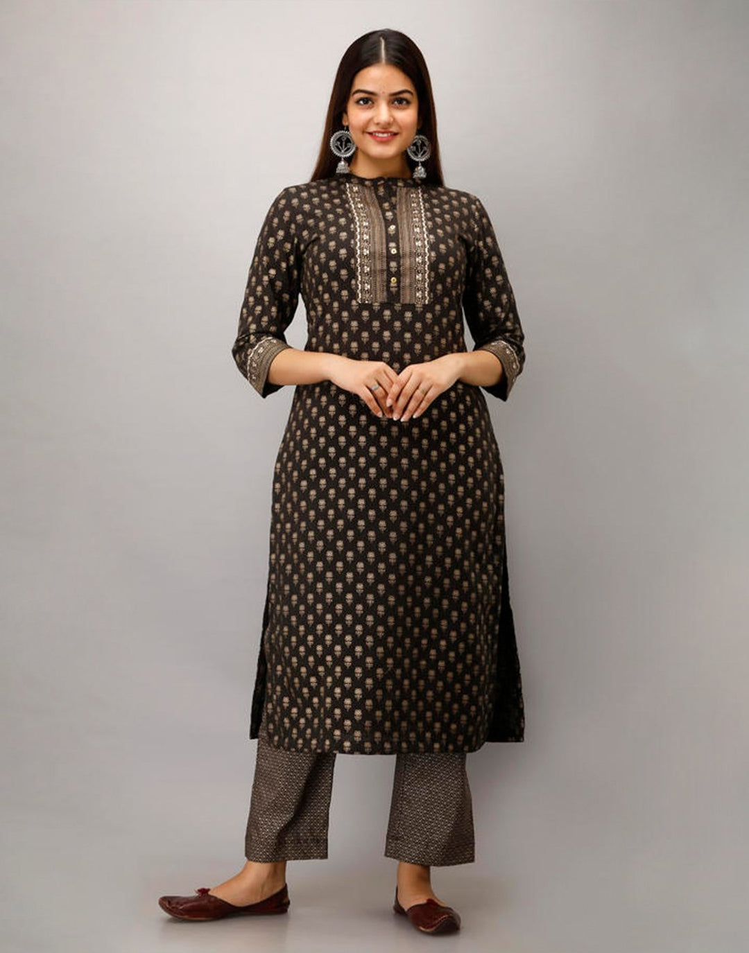Printed Cotton Kurti With Pant