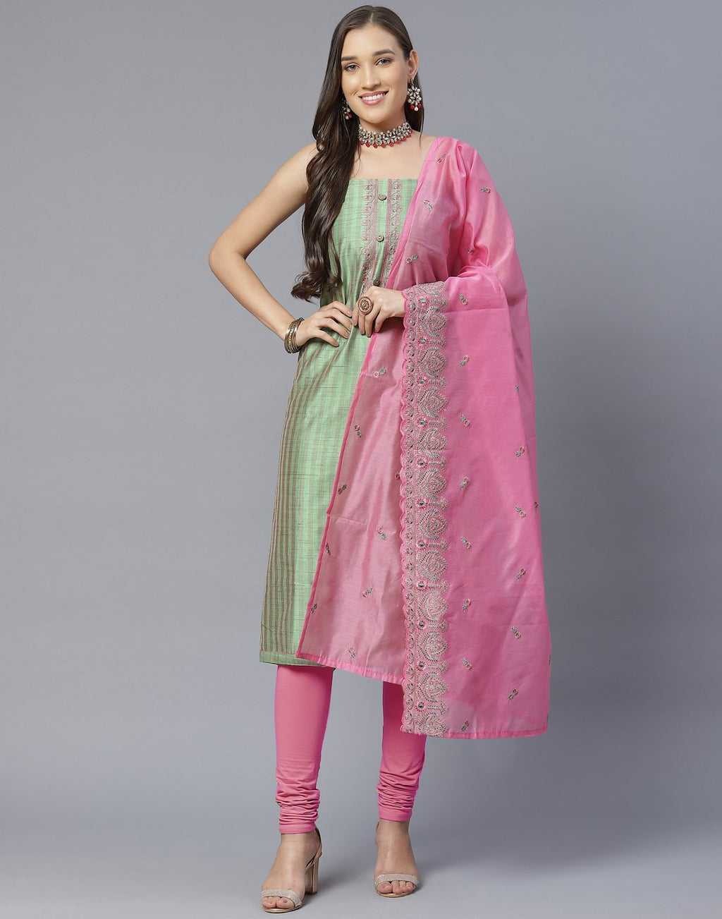Chanderi Suit Set