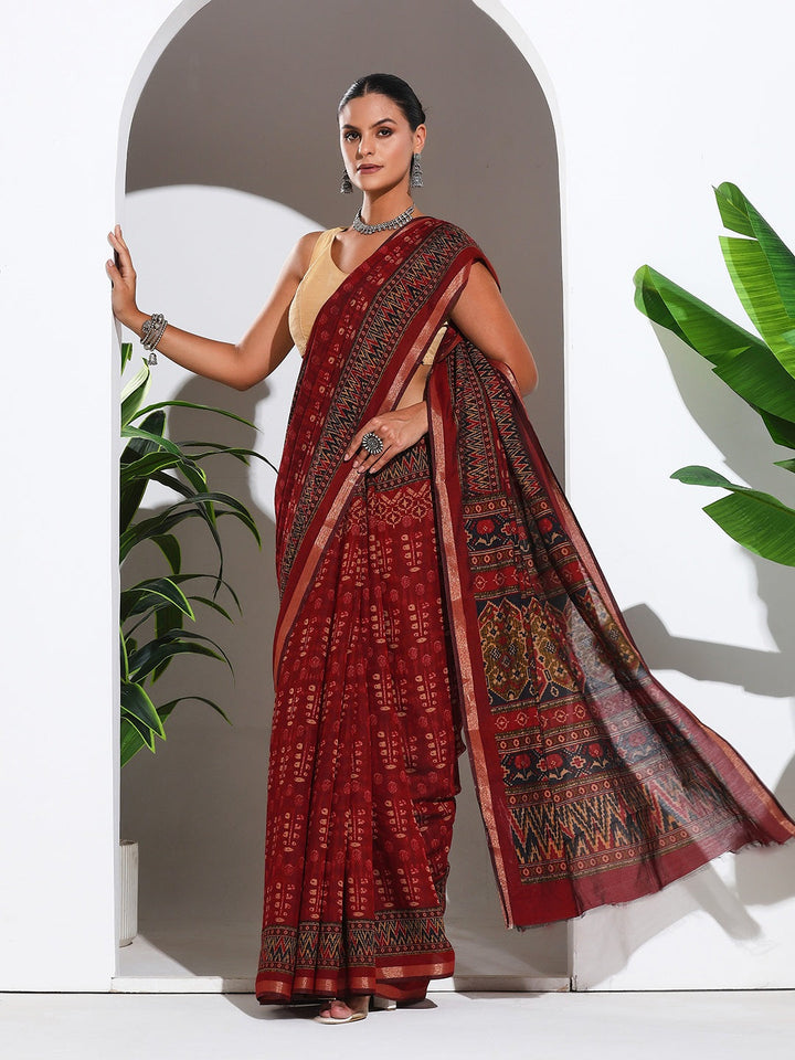 Digital Printed Art Silk Saree