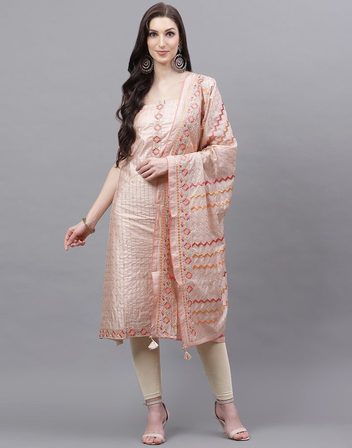 Chanderi Embroidered Suit piece