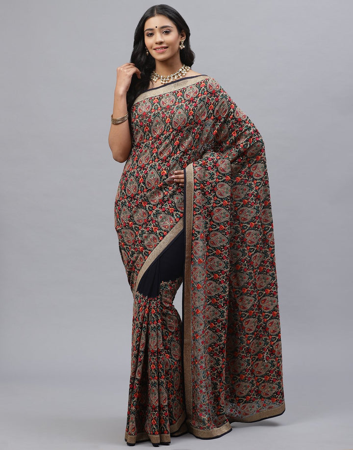 Georgette Embroidery Saree