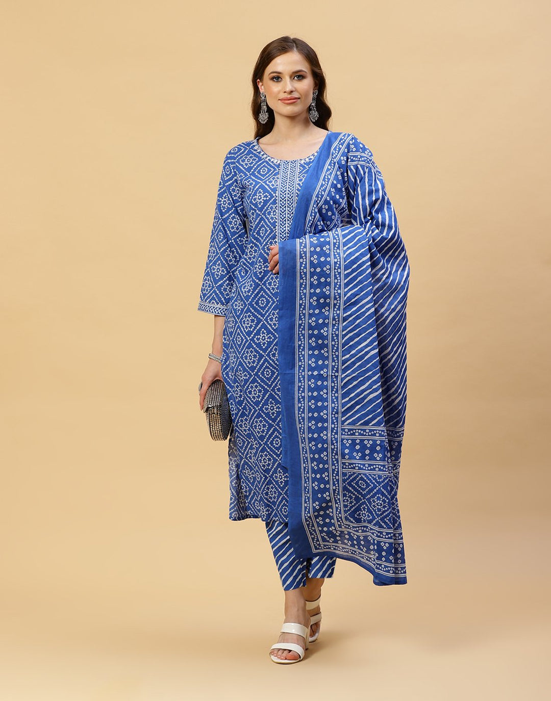 Printed Cotton Salwar Kameez Stitched Suit With Dupatta