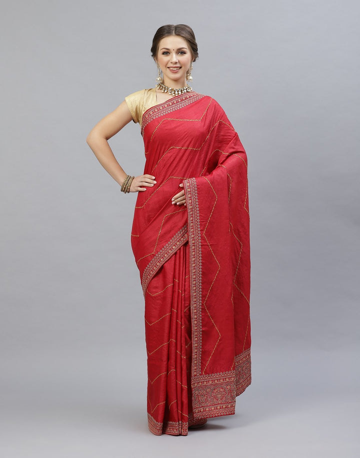 Embroidered Tussar Saree
