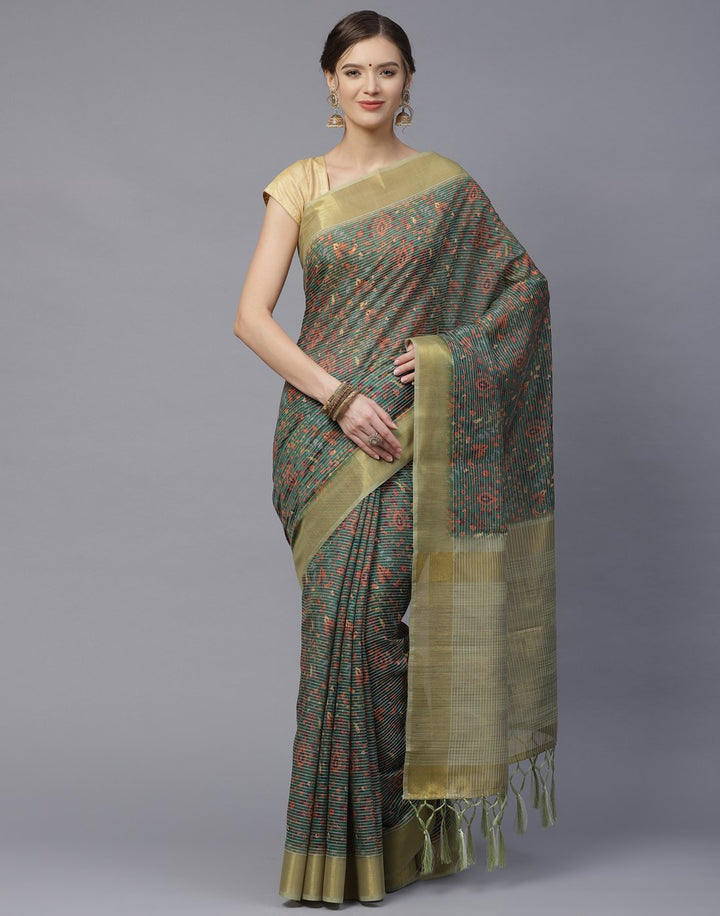 Cotton Chanderi Printed Saree