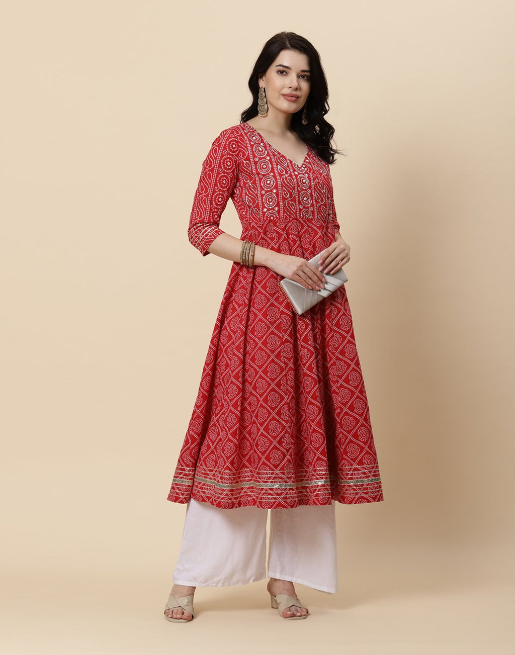 Printed Cotton Anarkali Kurti