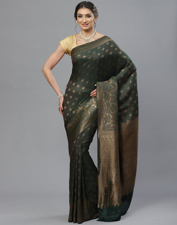 Zari Booti Crepe Saree