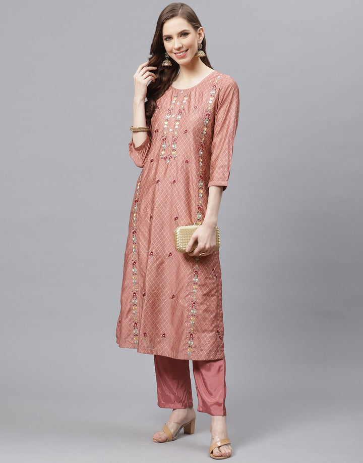 Chanderi Kurti Set