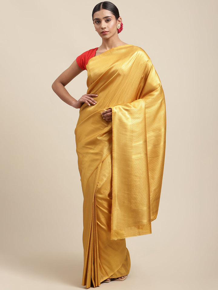 Brocade Zari Booti Art Handloom Woven Saree