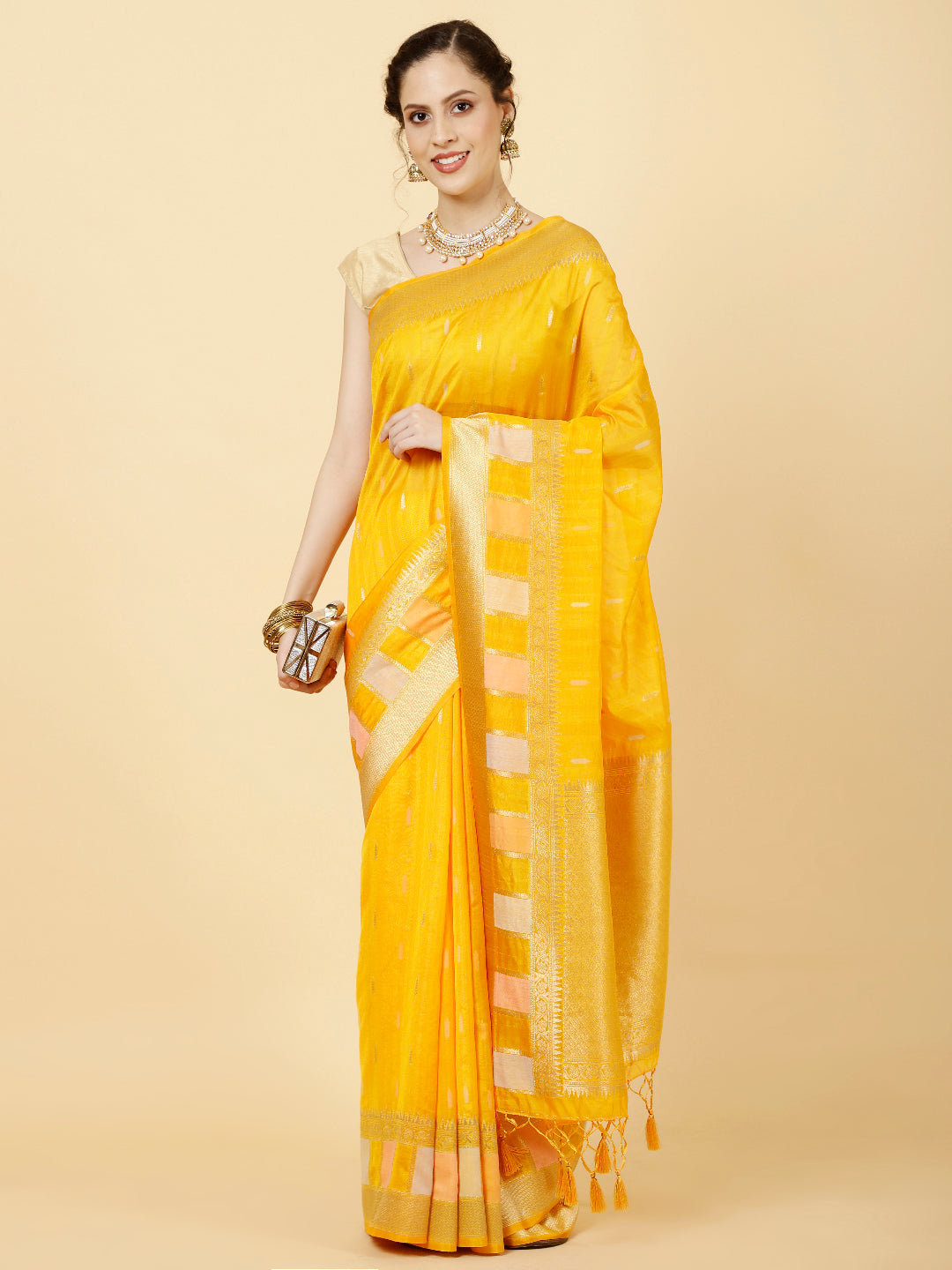 Zari Booti  Woven Saree