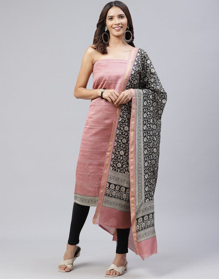 Printed Chanderi Suit Piece
