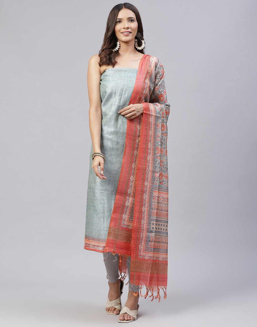 Chanderi Printed Suit Piece