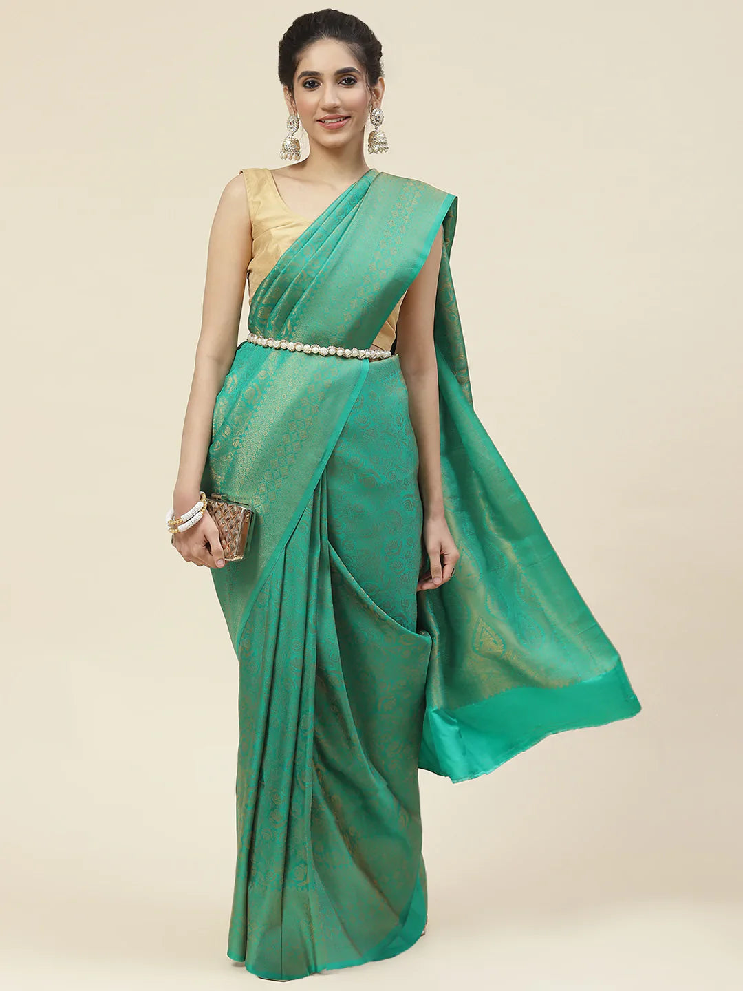 Zari Jaal Handloom Woven Saree