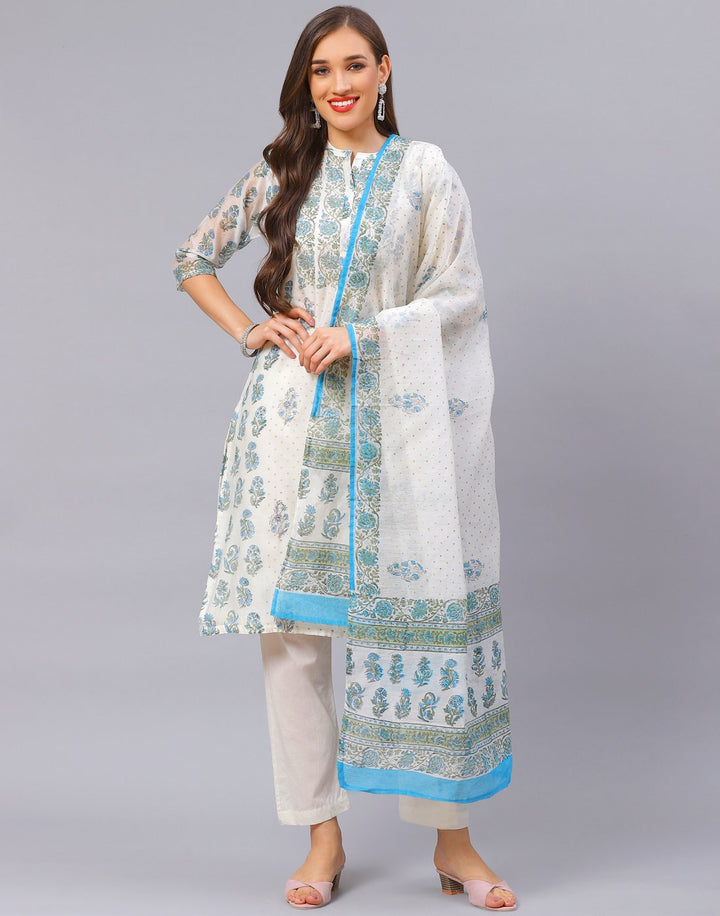 Straight Cotton Printed Salwar Kameez Stitched Suit