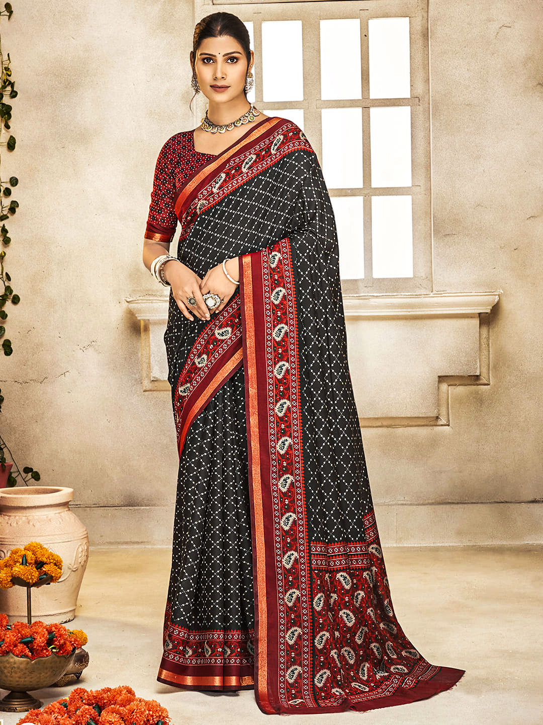 Printed Art Silk Saree