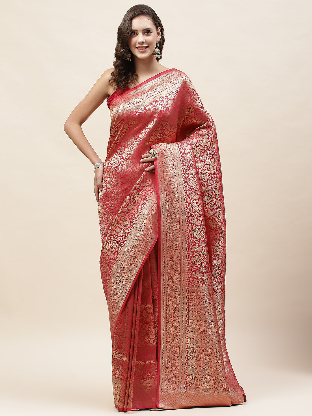 Zari Jaal Woven Banarasi Saree