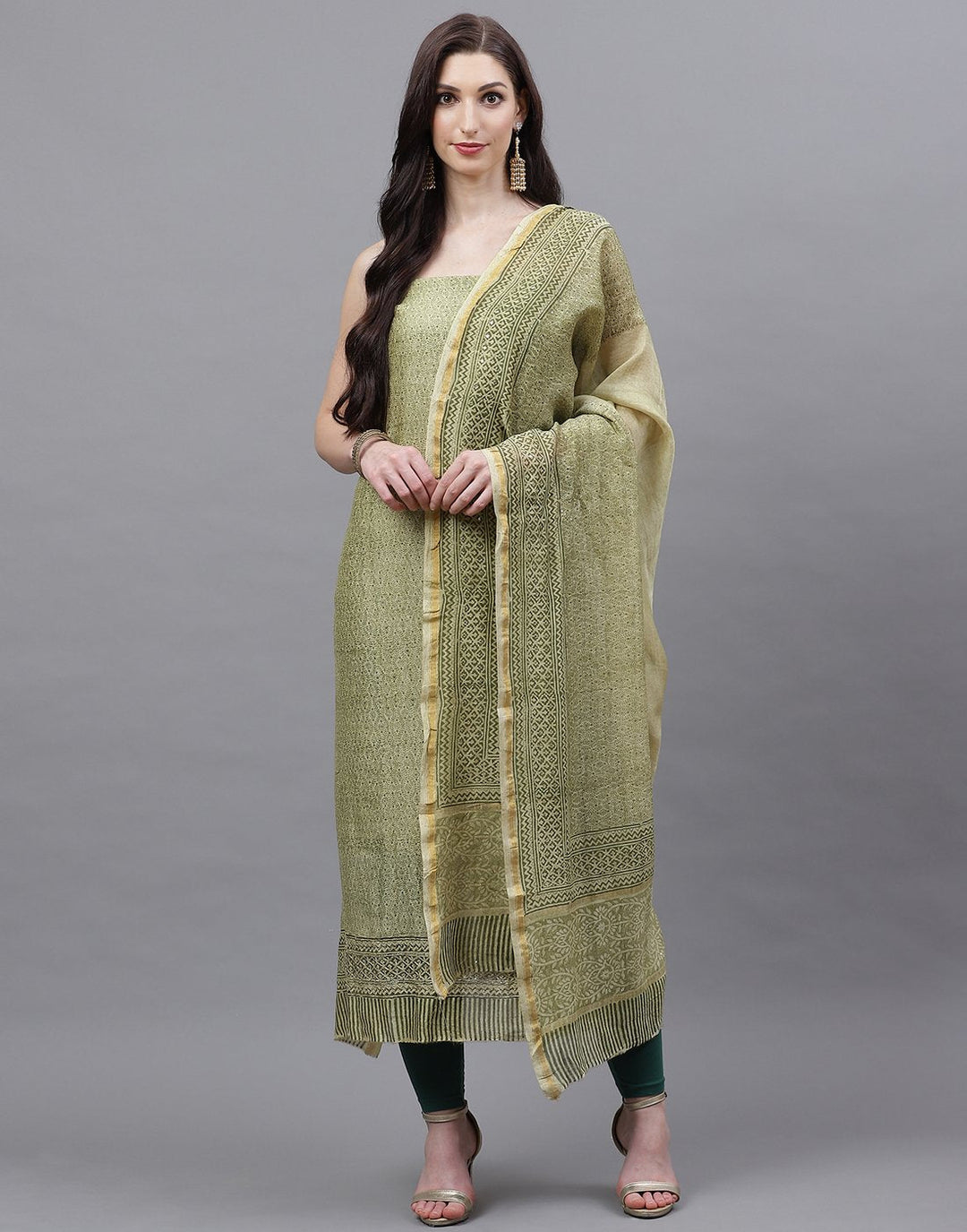 Fine Maheshwari Printed Suit Piece