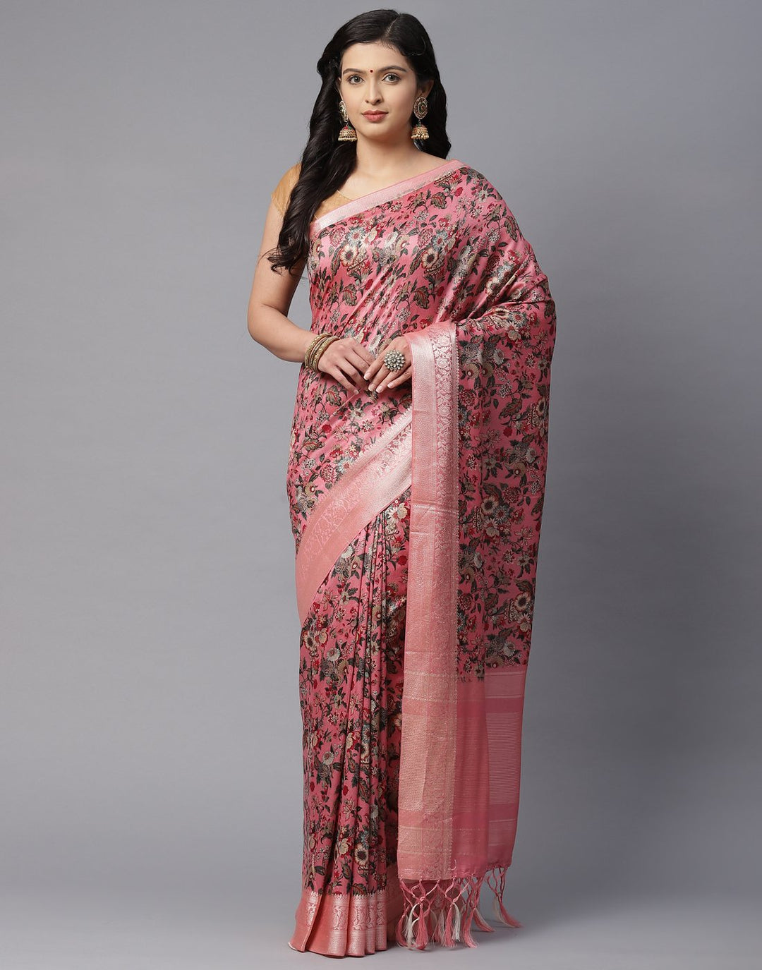 Floral Print Art Handloom Saree