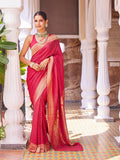 Brocade Crepe Plain Saree