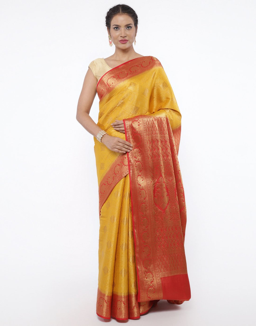 MBZ Meena Bazaar-Art Handloom Woven Saree