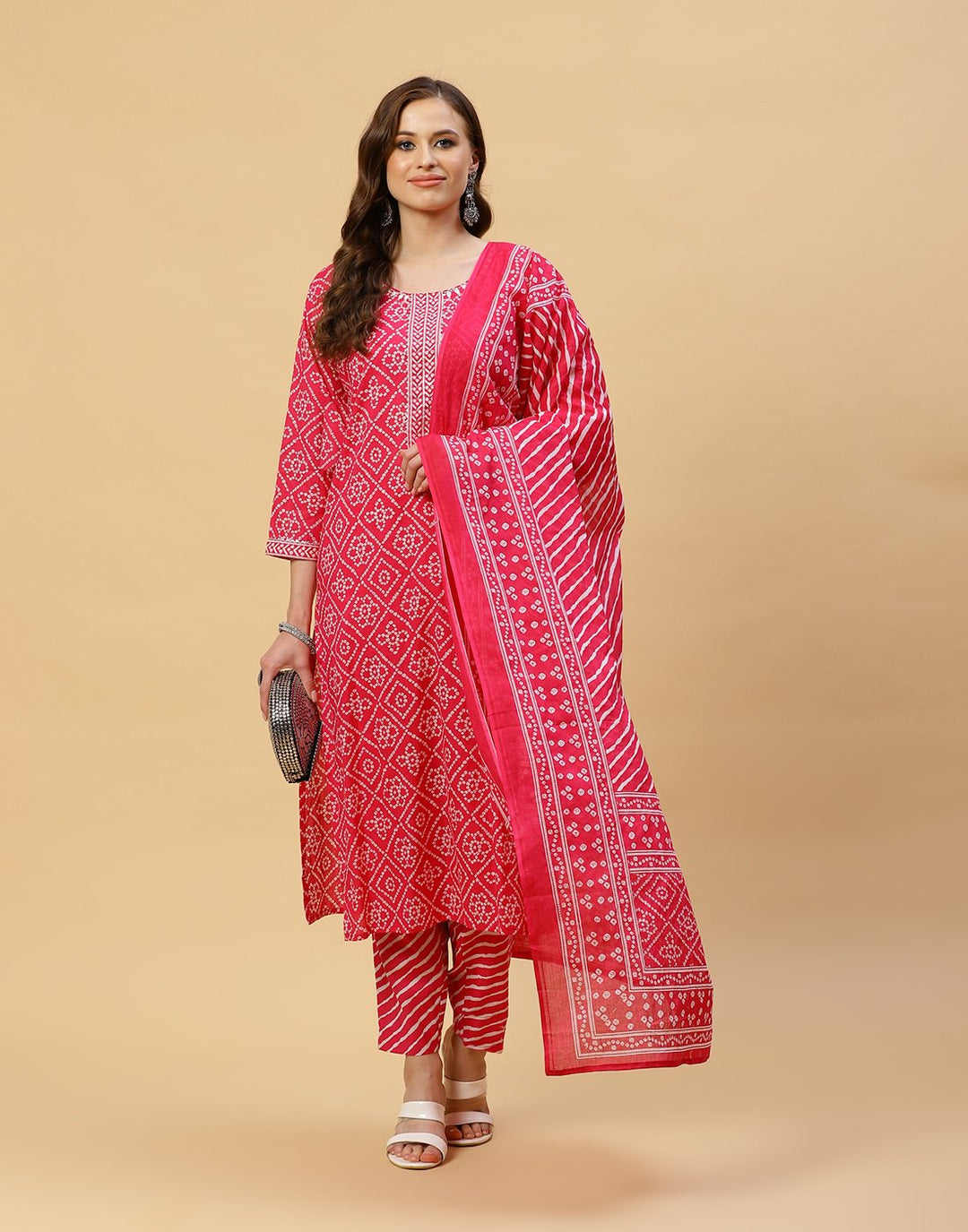 Printed Cotton Salwar Kameez Stitched Suit With Dupatta