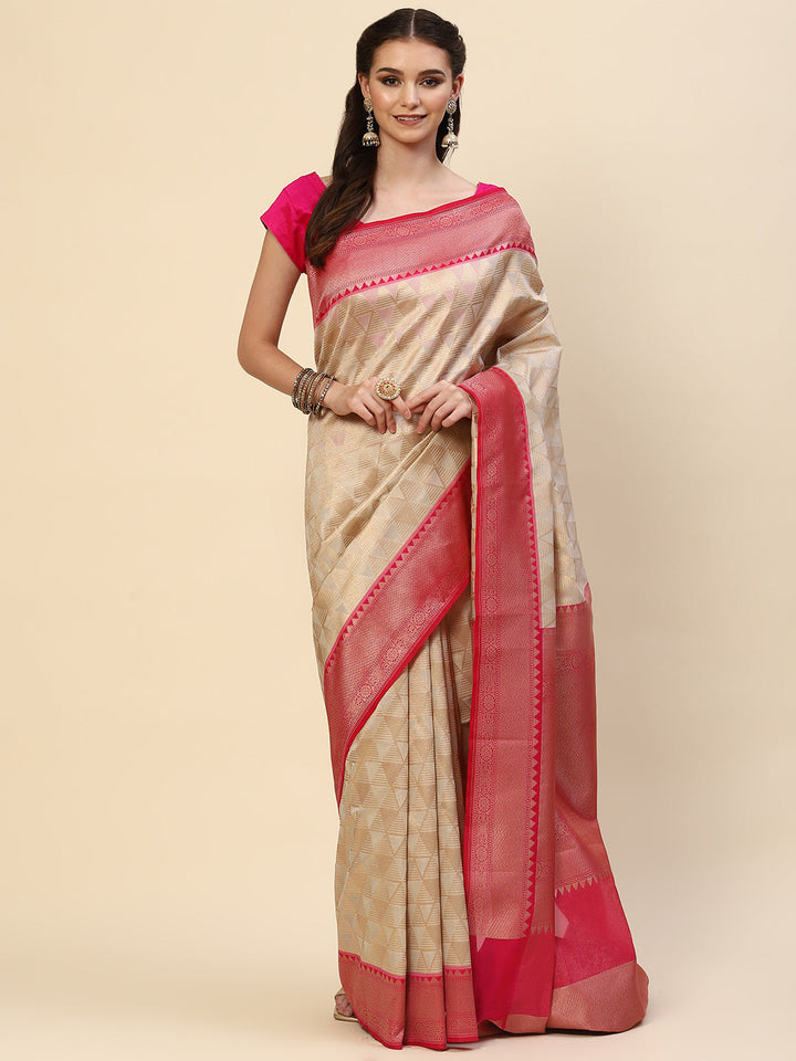 Zari Jaal Cotton Woven Saree