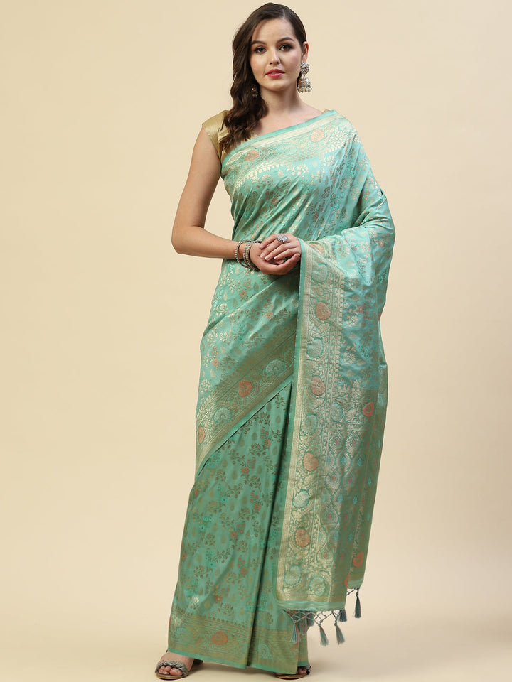 Zari Jaal Handloom Woven Saree