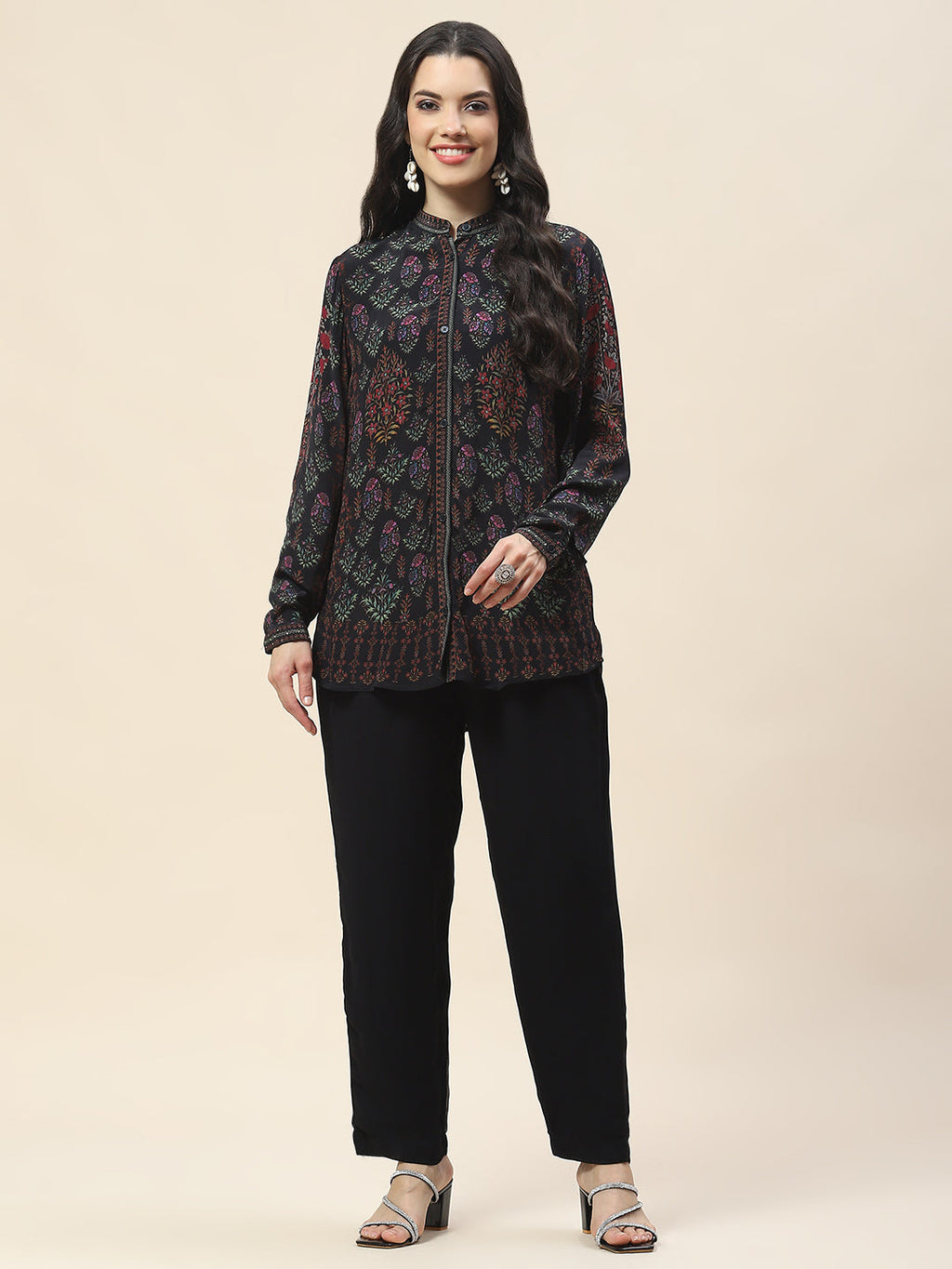 Digital Print Crepe Short Kurta