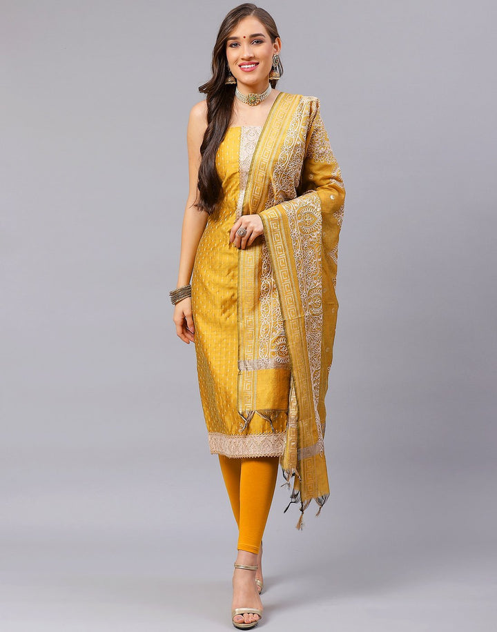 Chanderi Embroidered Suit Piece