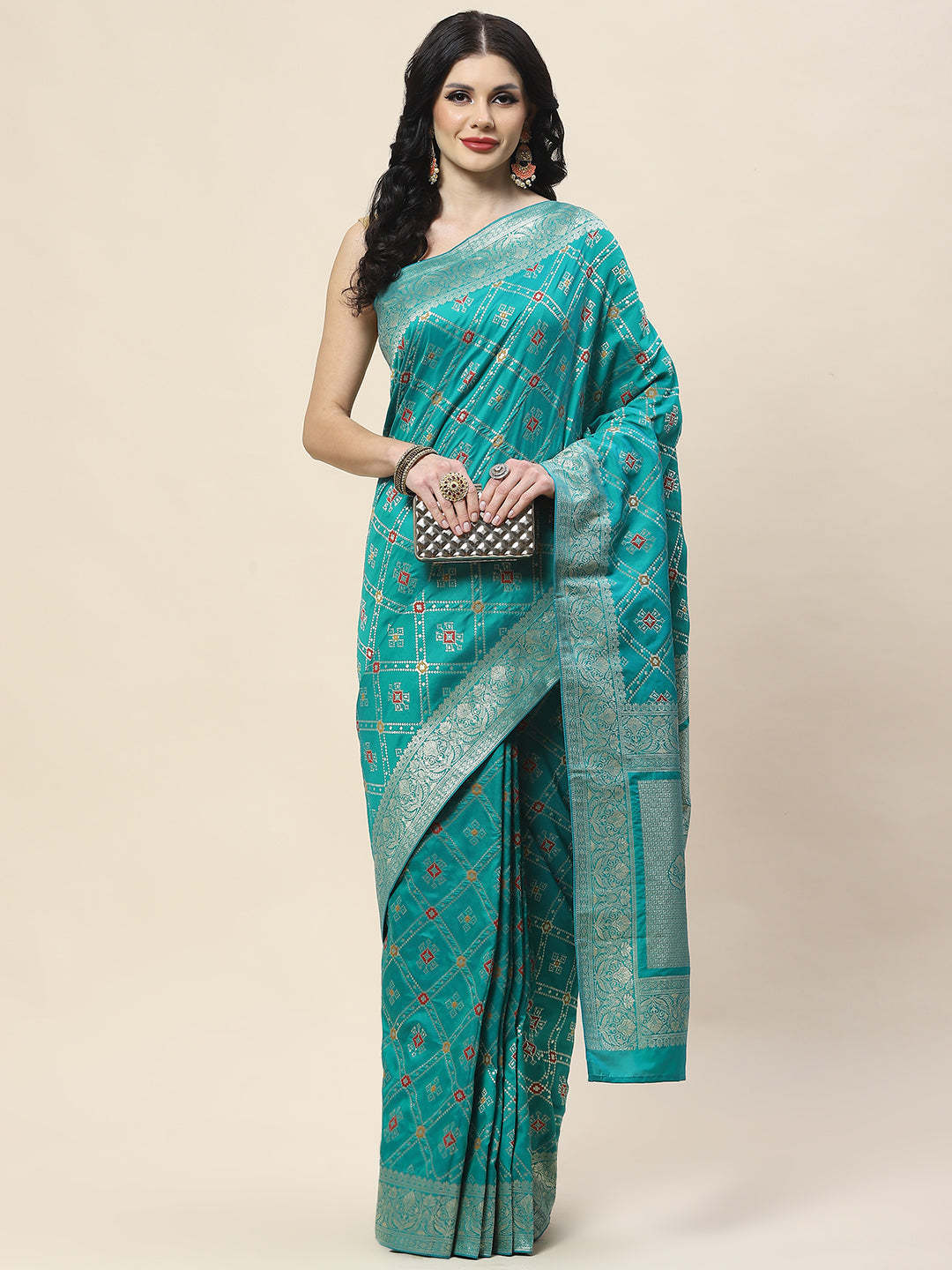 Zari Jaal Woven Art Silk Banarsi Saree